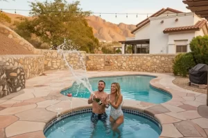 westside luxury home with pool in el paso – front view